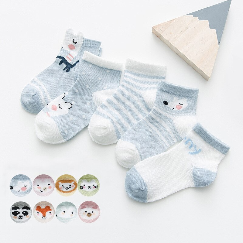 Kit 5 pares de Meia Baby Bichinhos - Ama Mamma