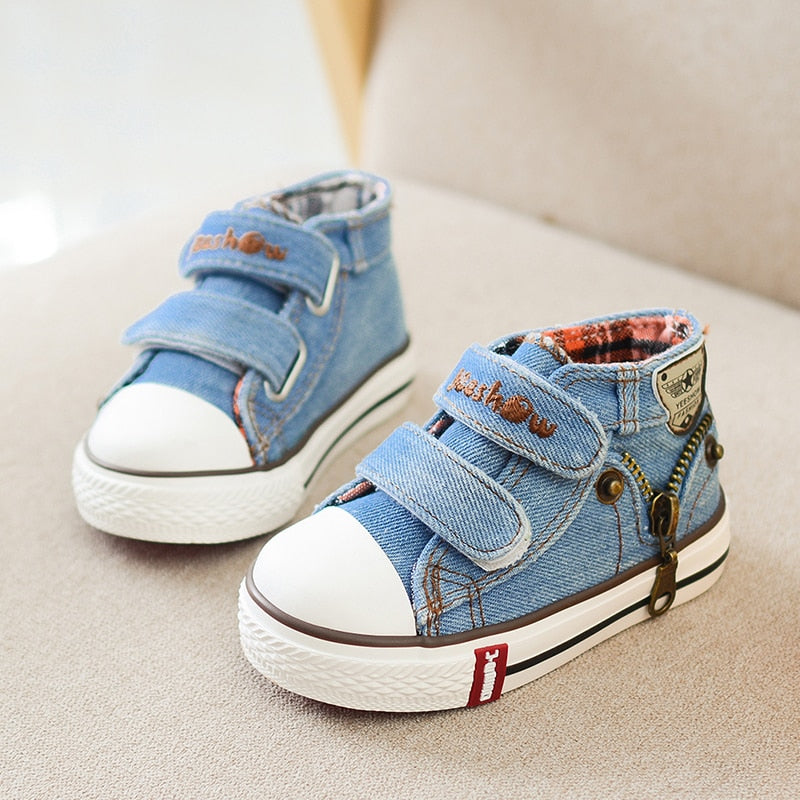 Tênis Infantil Jeans Cano Alto - Ama Mamma