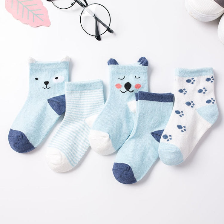 Kit 5 pares de Meia Baby Infantil Várias Cores - Ama Mamma