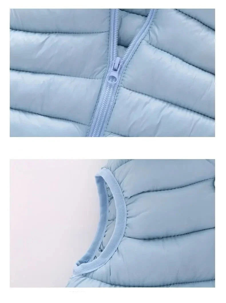 Colete de Inverno Infantil Com Capuz e Zíper - Ama Mamma