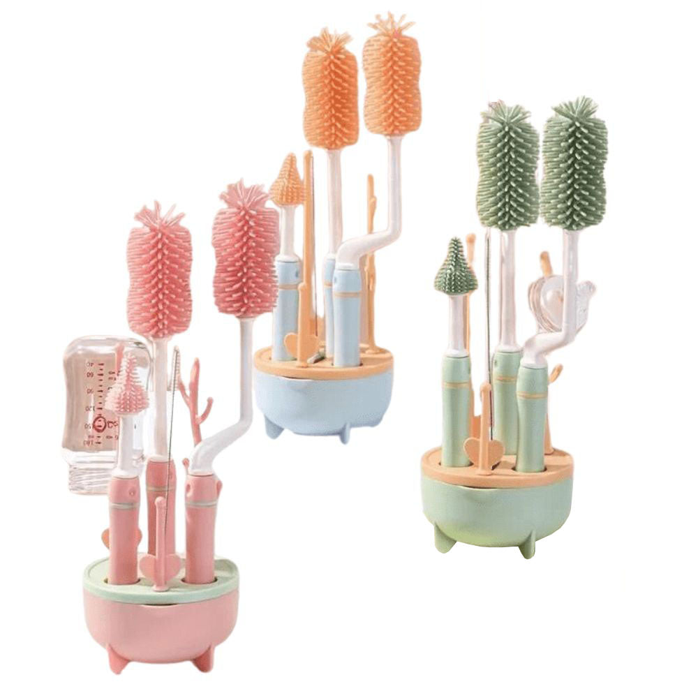 Escova de Mamadeira em Silicone | Kit 6 em 1 - Ama Mamma