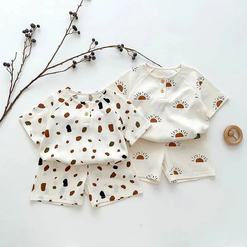 Conjunto de Pijama Elegante com T-Shirt e Short Manga Curta Ama Mamma - Ama Mamma