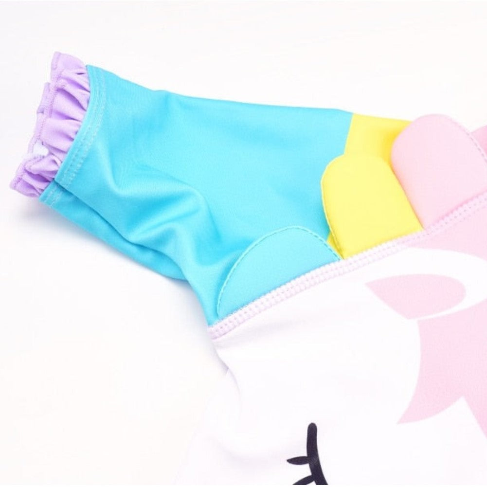 Macaquinho de Praia Infantil Manga Curta Unicórnio Lilás - Ama Mamma