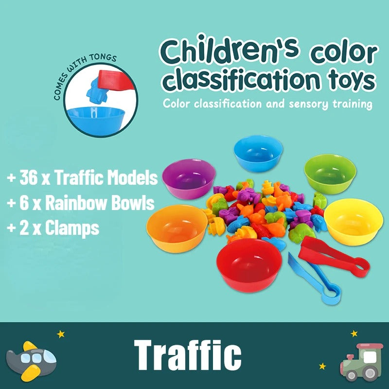 Brinquedo Sensorial Montessori - Correspondência de Cores - Ama Mamma