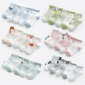 Kit 5 pares de Meia Baby Bichinhos