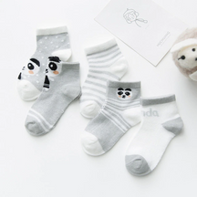 Kit 5 pares de Meia Baby Bichinhos