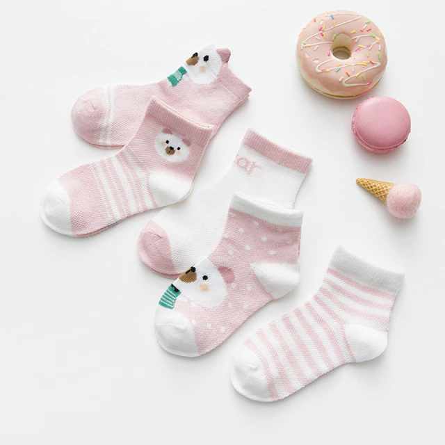 Kit 5 pares de Meia Baby Bichinhos - Ama Mamma