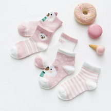 Kit 5 pares de Meia Baby Bichinhos