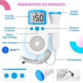 Monitor Doppler Fetal Portátil Para Gestante