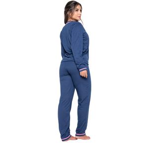 Pijama Inverno Americano Amamentação Manga Longa Calça