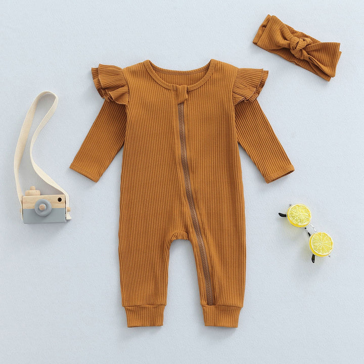 Macacão Baby Frufru + Faixa de Cabelo - Ama Mamma