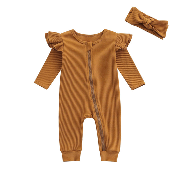 Macacão Baby Frufru + Faixa de Cabelo - Ama Mamma