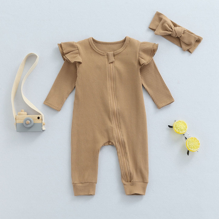 Macacão Baby Frufru + Faixa de Cabelo - Ama Mamma