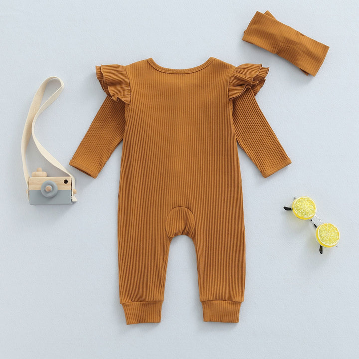 Macacão Baby Frufru + Faixa de Cabelo - Ama Mamma