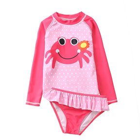 Conjunto Infantil Praia Manga Longa Caranguejo