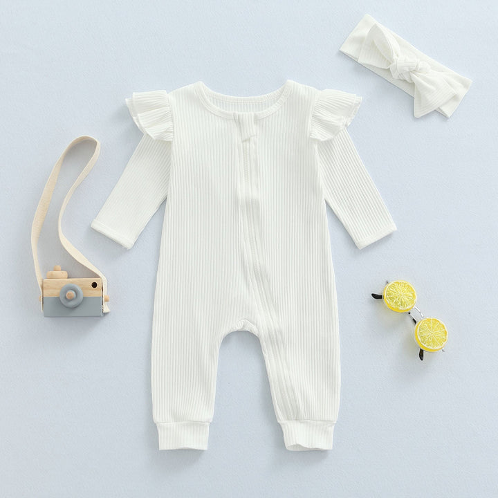 Macacão Baby Frufru + Faixa de Cabelo - Ama Mamma