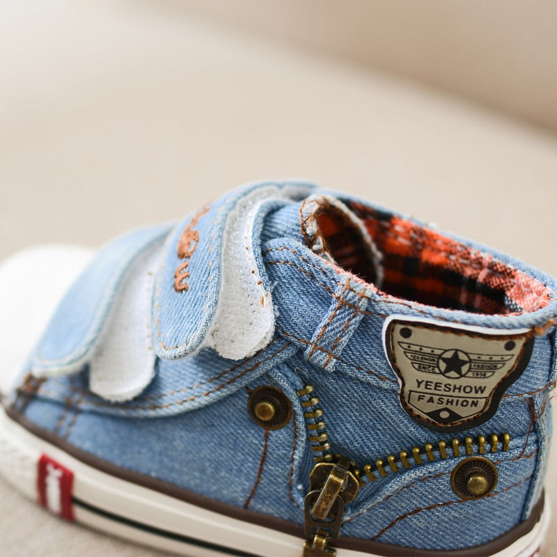 Tênis Infantil Jeans Cano Alto