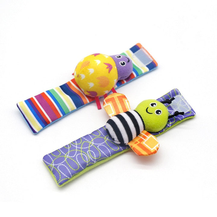 Chocalho Meias e Pulseiras Sensorial do Bebê - Ama Mamma