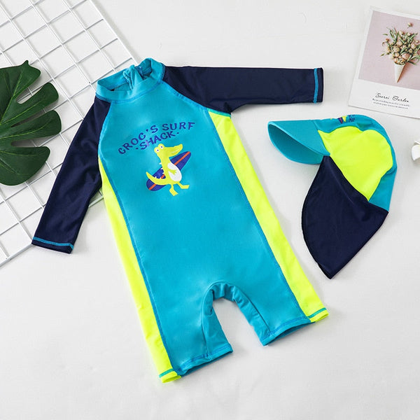 Roupa de Praia Infantil Manga Longa Jacaré Surfista - Ama Mamma