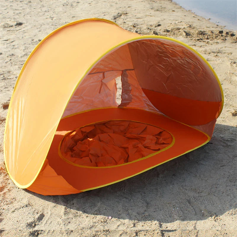 Tenda de Praia com Proteção UV e Mini Piscina para Bebê