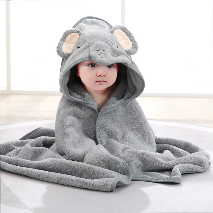 Toalha de Banho com Capuz Bichinhos para Bebê e Recém-Nascido - Ama Mamma