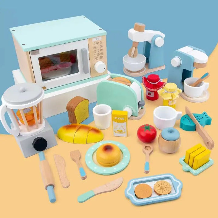 Kit Cozinha Montessori em Madeira Liquidificador - Ama Mamma