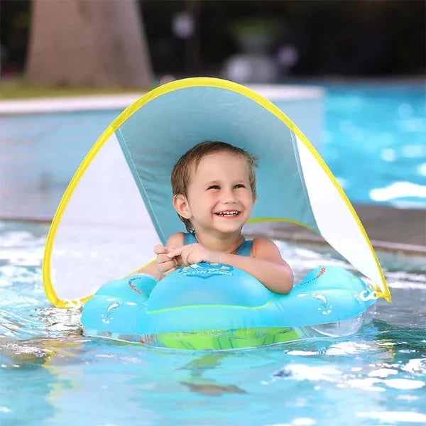 Boia de Piscina para Bebê com Cobertura Proteção UV