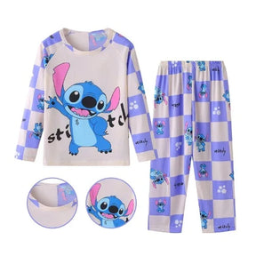 Conjunto Pijama Infantil Stitch Manga Longa