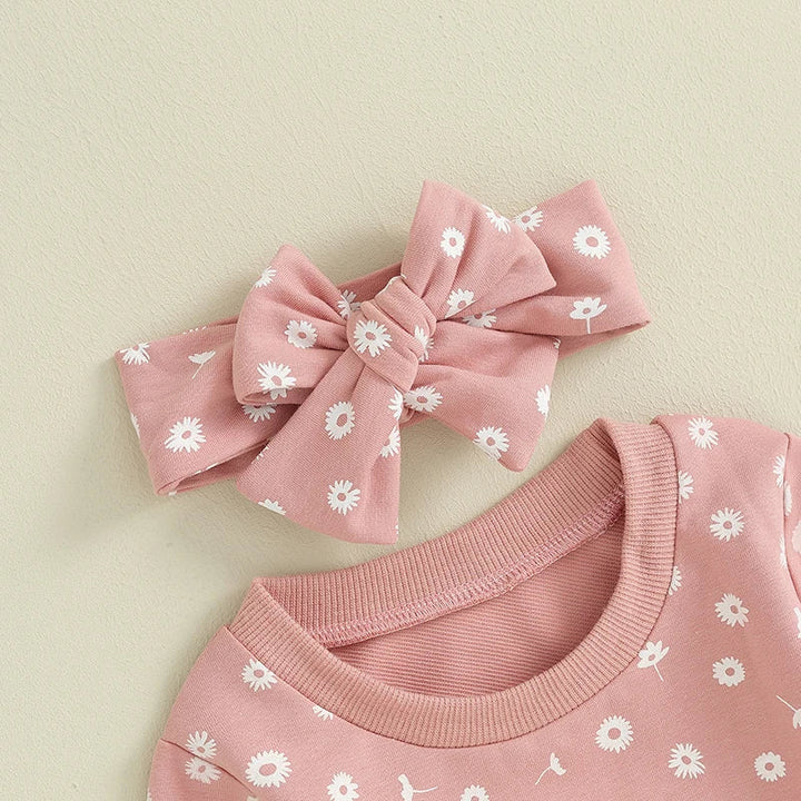 Conjunto Moletom Infantil Feminino Flores - Ama Mamma