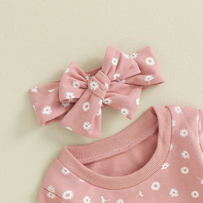 Conjunto Moletom Infantil Feminino Flores