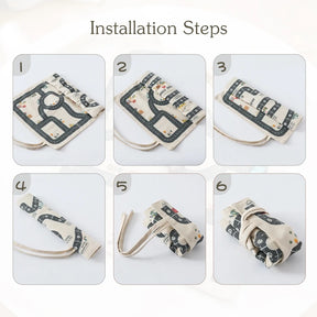 35*31cm montessori brinquedos carro do bebê tráfego estrada mapa lona tapete de mesa jogo carro de madeira interação pai-filho criança educação presente