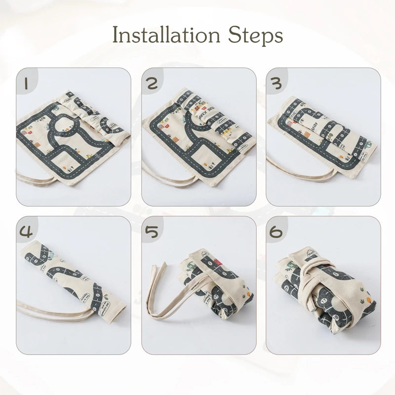 35*31cm montessori brinquedos carro do bebê tráfego estrada mapa lona tapete de mesa jogo carro de madeira interação pai-filho criança educação presente