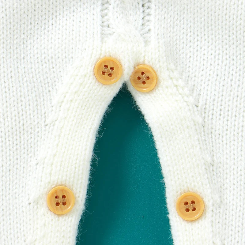 Macacão de manga comprida para bebê recém-nascido, macacão de malha infantil, roupas de Natal, macacão bonito, moda para bebê menina e menino, 2 peças, 0-18m