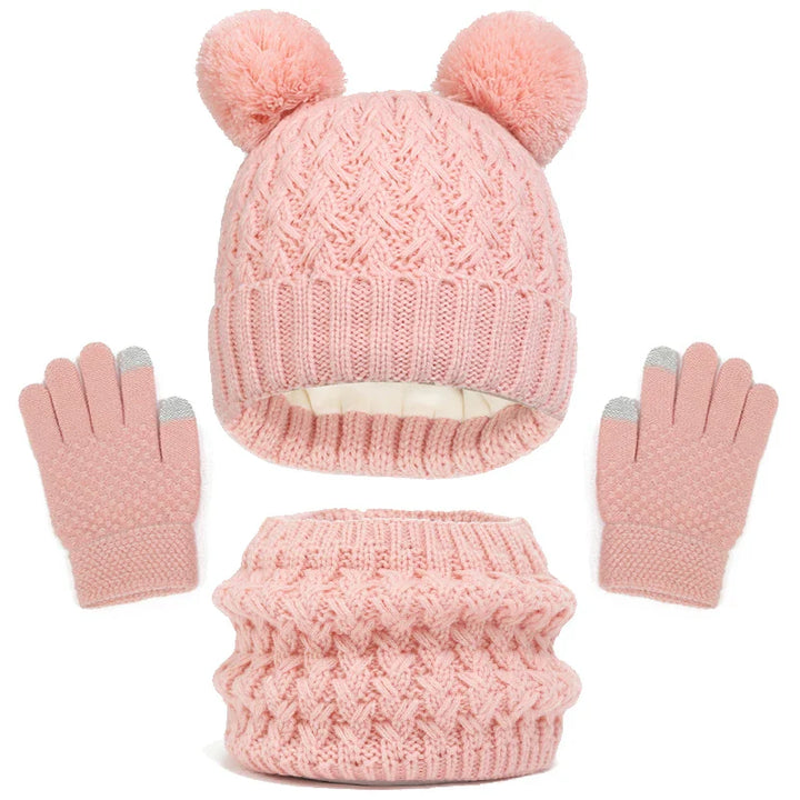 Kit de Inverno Infantil Touca Luvas Cachecol - Ama Mamma