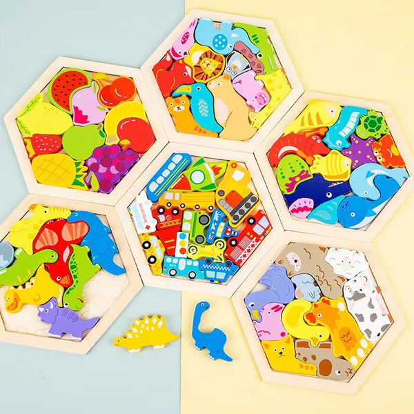 Quebra-cabeça 3D com Moldura Hexagonal - Ama Mamma
