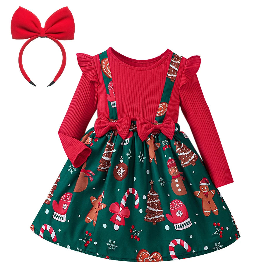 Vestido Natalino Princesa Vermelho para Meninas - Ama Mamma
