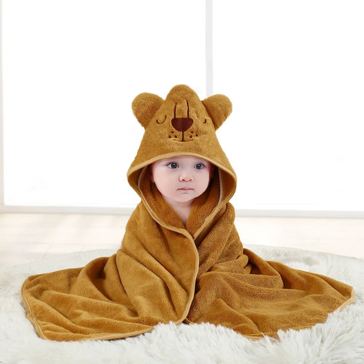 Toalha de Banho com Capuz Bichinhos para Bebê e Recém-Nascido - Ama Mamma