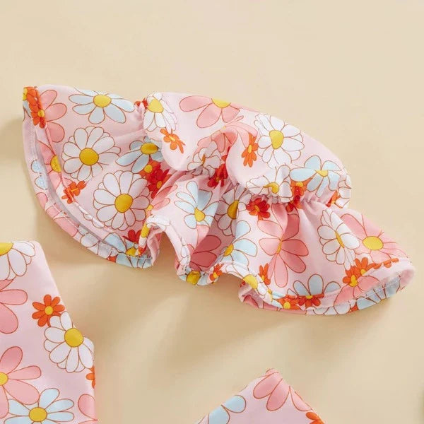 Biquini Infantil Floral Dupla Face - 3Pçs - Ama Mamma