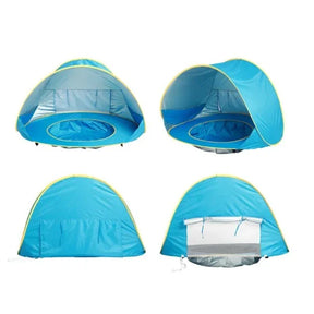 Tenda de Praia com Proteção UV e Mini Piscina para Bebê