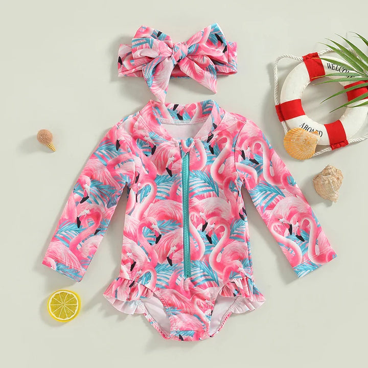Maio Infantil Tropical Manga Longa + Faixa de Cabelo - Ama Mamma
