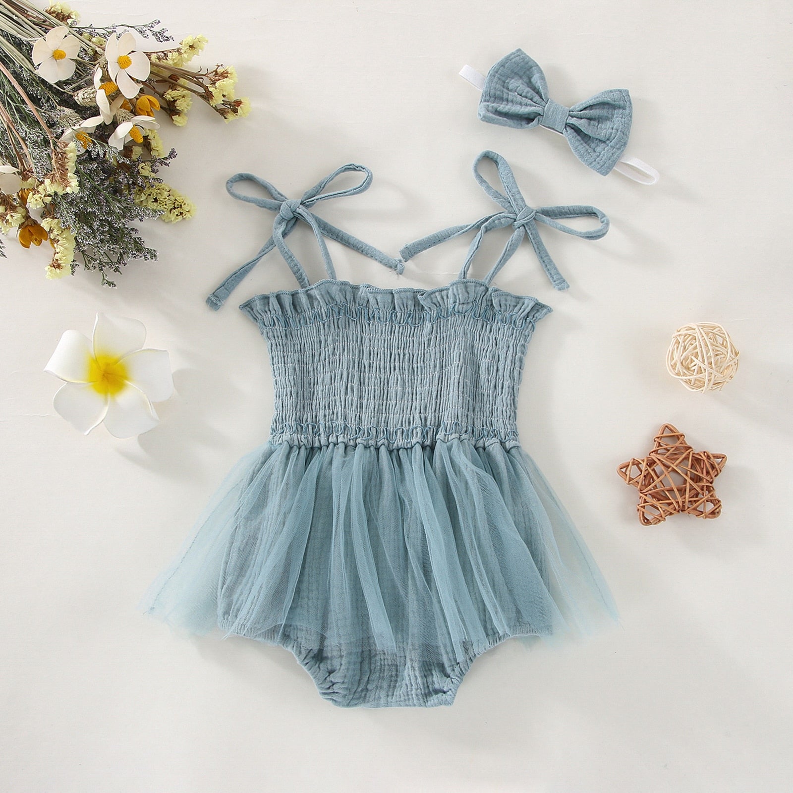 Body Vestido Tutu Com Laço