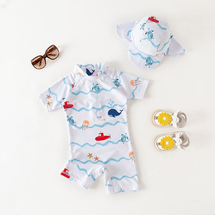Macacão de Banho Summer + Chapéu Proteção UVA - Ama Mamma