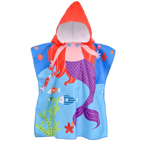 Poncho Infantil Atoalhado Praia com Capuz Menina