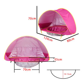 Tenda de Praia com Proteção UV e Mini Piscina para Bebê