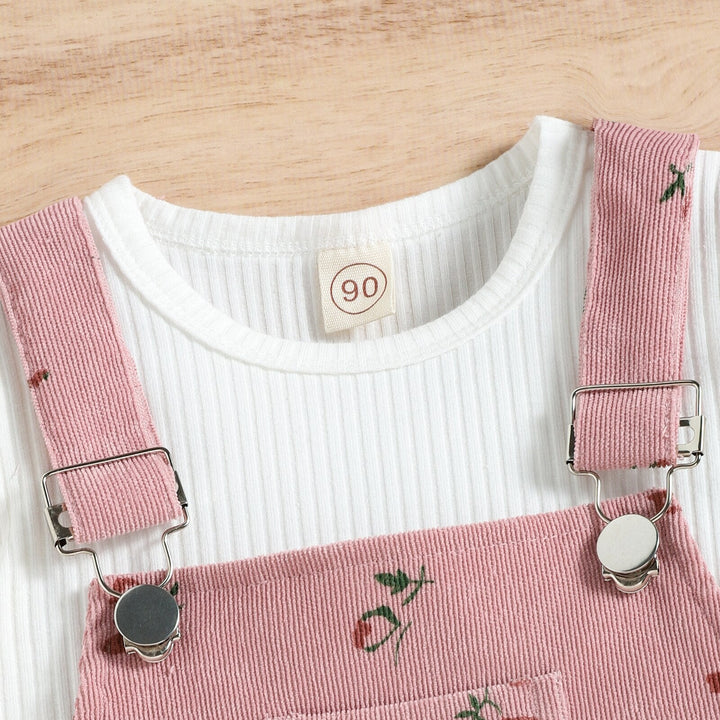 Jardineira Infantil Feminino Floral 2 peças - Ama Mamma