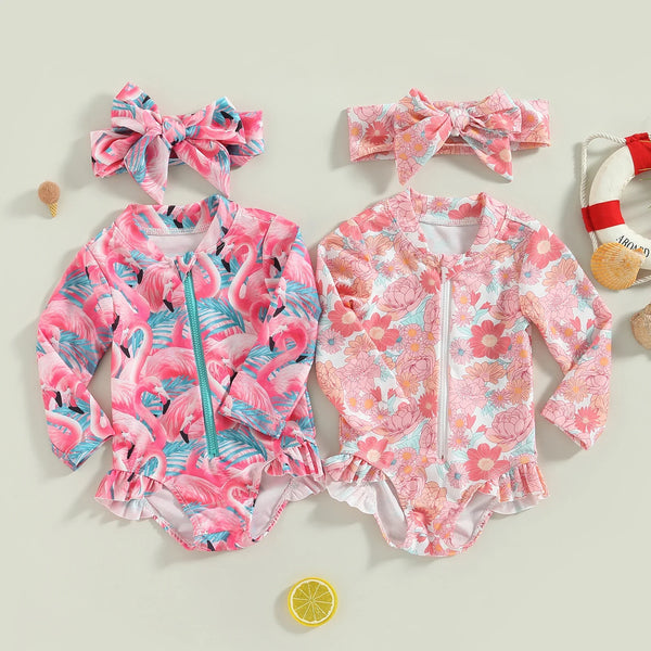 Maio Infantil Tropical Manga Longa + Faixa de Cabelo - Ama Mamma