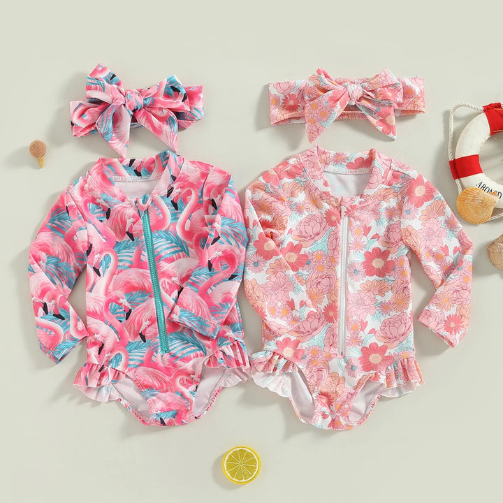Maio Infantil Tropical Manga Longa + Faixa de Cabelo - Ama Mamma