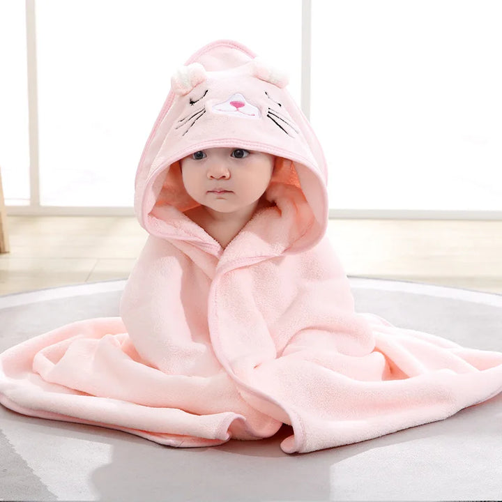 Toalha de Banho com Capuz Bichinhos para Bebê e Recém-Nascido - Ama Mamma