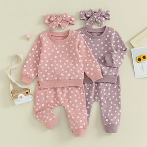 Conjunto Moletom Infantil Feminino Flores