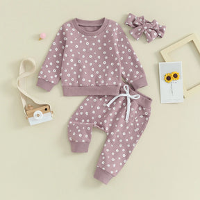 Conjunto Moletom Infantil Feminino Flores